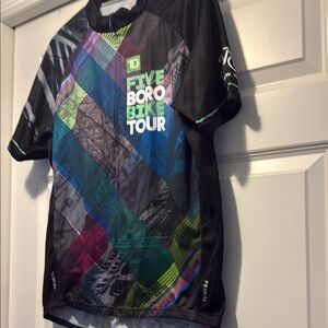 Five Boro Bike Tour Mens Cycling Jersey Shirt - Multicolor Size XL Never worn